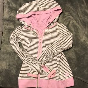 Reversible striped  LuLu Lemon zip-up jacket